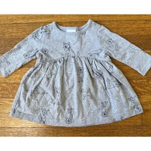 Hanna Andersson Girls' Dogs Print Dress Size 3-6 Months